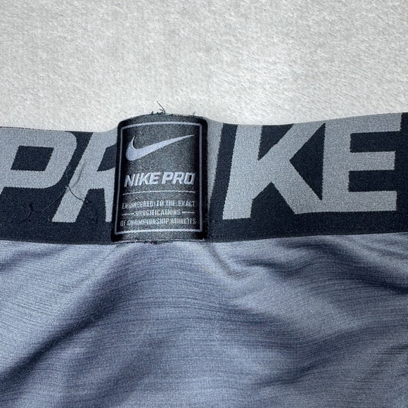 Nike Pro Men’s Grey Compression Training Performance Leggings Tights Size Small - Picture 13 of 16
